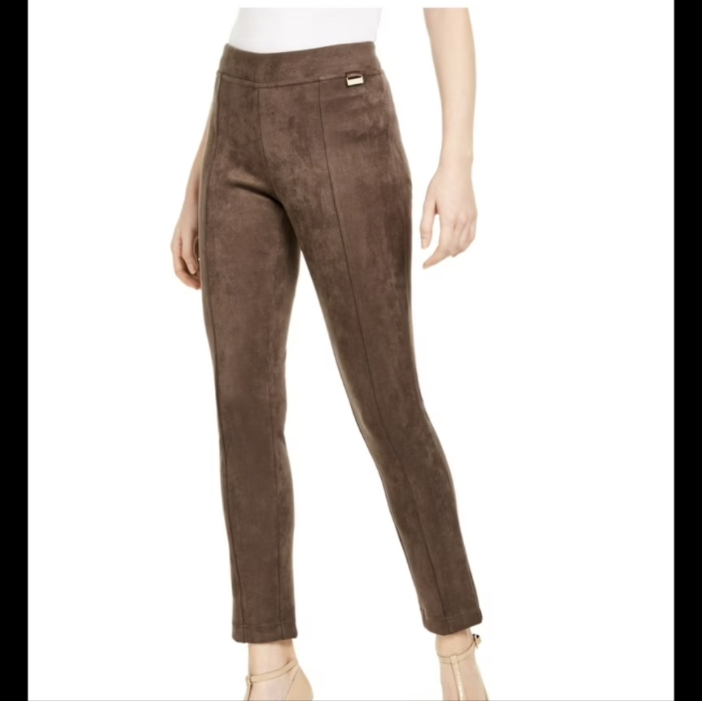 White House Black Market Dark Green Straight Leg Pants